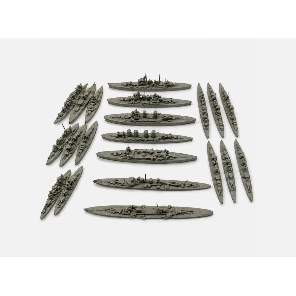 Vintage Trent Miniatures WWII Naval Warship Waterline Wargame Ship Lot Metal